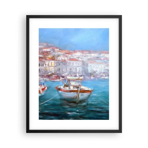 Plagát v čiernom ráme - Taliansky záliv - 40x50 cm