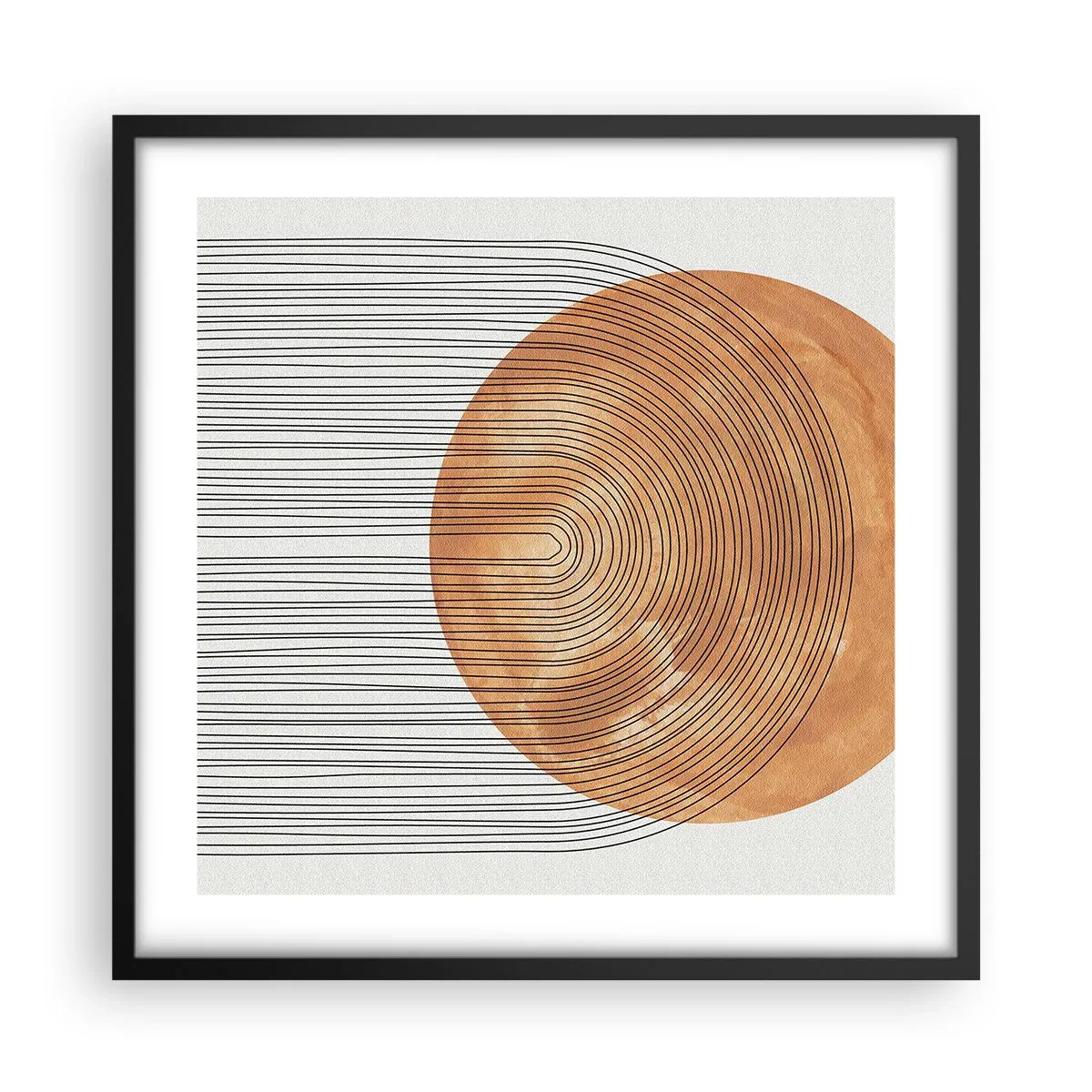 Plagát v čiernom ráme - Slnečná kompozícia - 50x50 cm