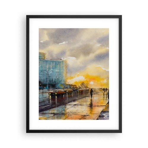Plagát v čiernom ráme - Život na pobreží - 40x50 cm