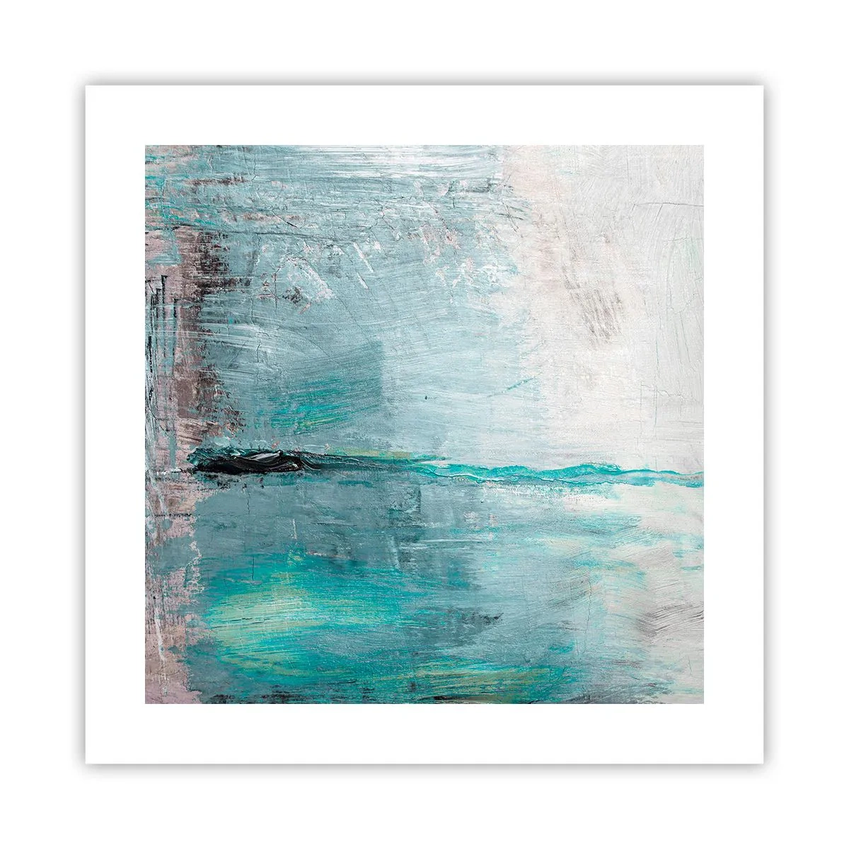 Plagát - Horizontálne v modrej - 40x40 cm