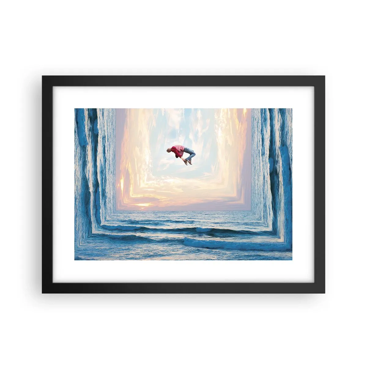Plagát v čiernom ráme - Do inej dimenzie - 40x30 cm