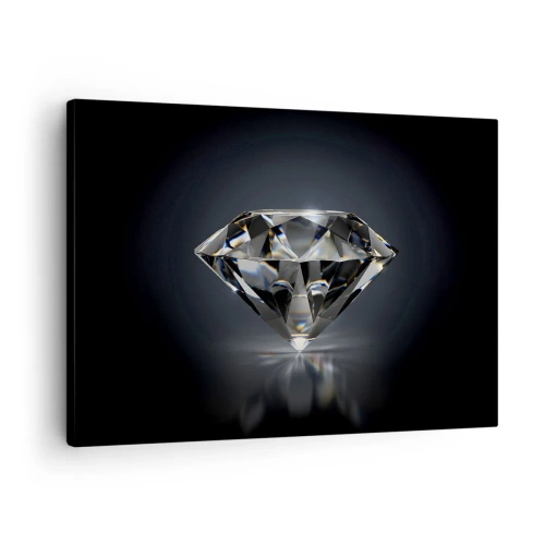 Obraz na plátne - Umelecké spracovanie diamantu na tmavom pozadí - 70x50cm - Best girls friend - Moderná nástenná dekorácia do obývacej izby a spálne ARTTOR