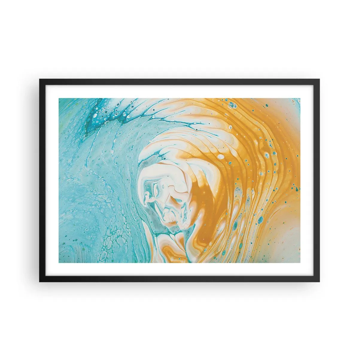 Plagát v čiernom ráme - Pastelový vír - 70x50 cm