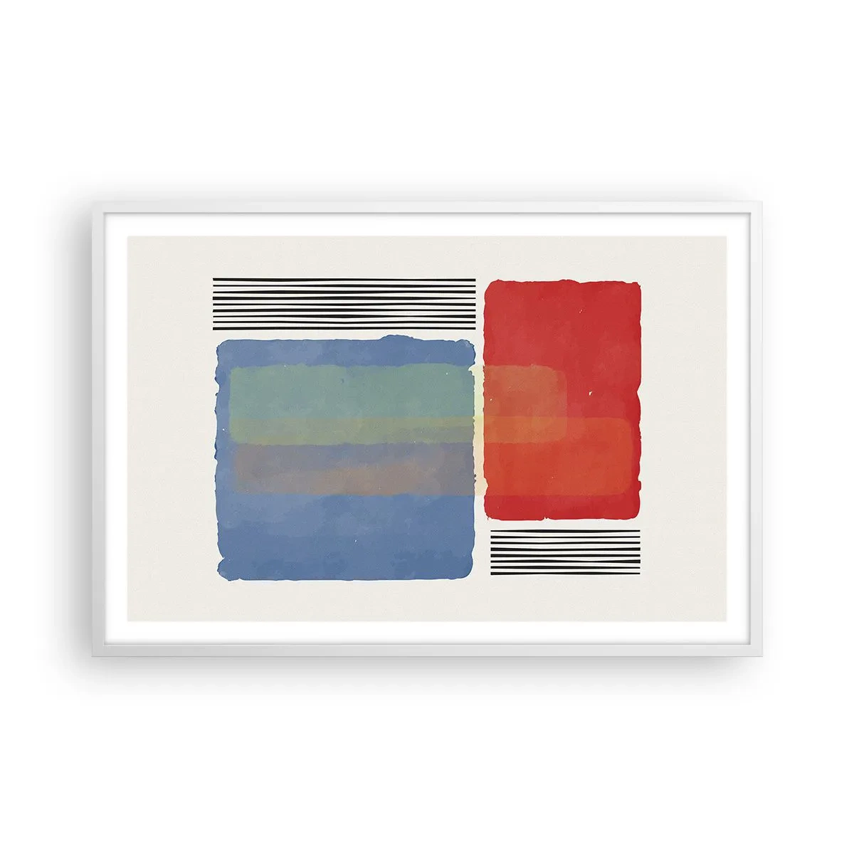 Plagát v bielom ráme - Duch a písmeno geometrie - 91x61 cm