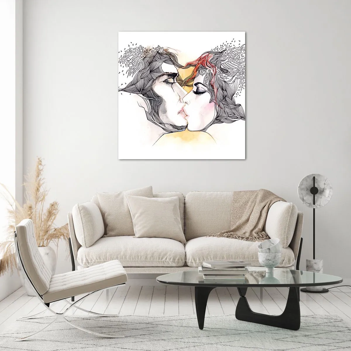 Obraz na skle - Svet neexistuje - 60x60 cm