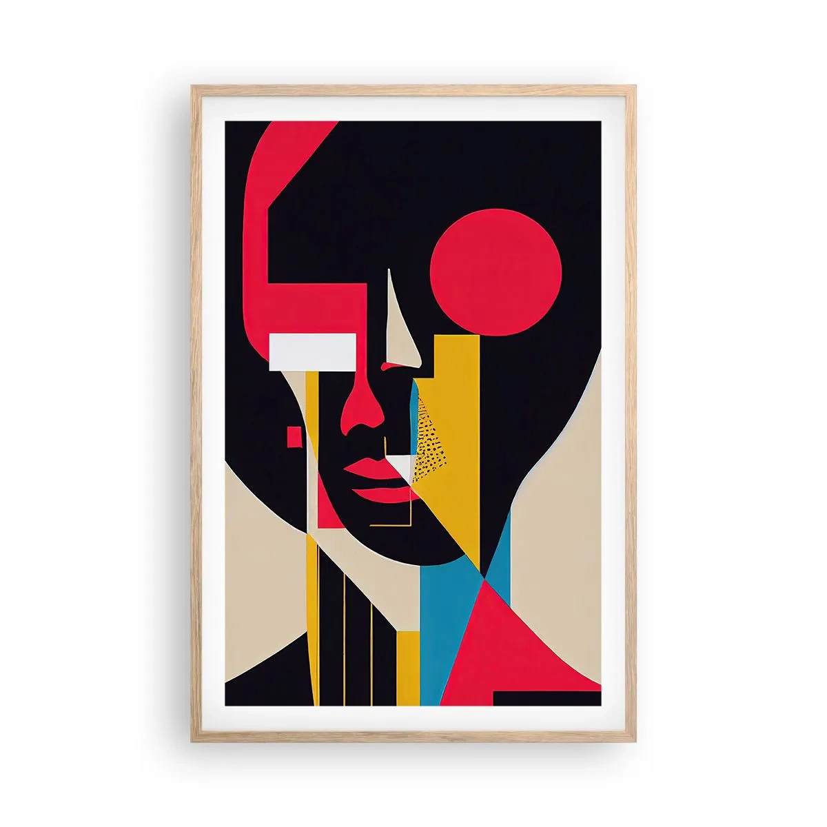 Plagát v ráme zo svetlého duba - Jej vnútorný svet - 61x91 cm