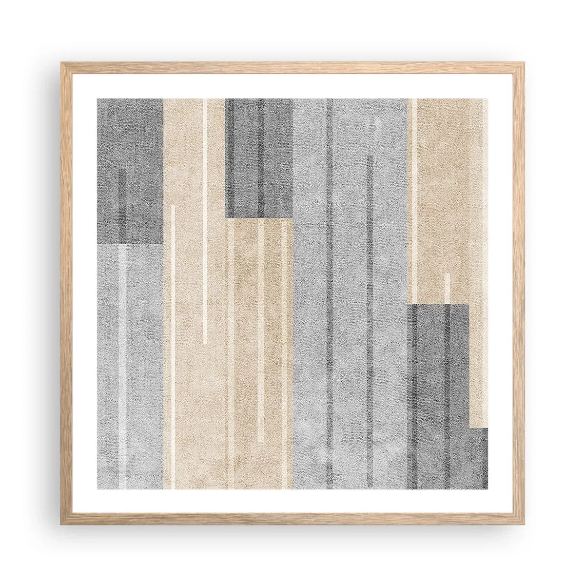 Plagát v ráme zo svetlého duba - Kompozícia: drž sa - 60x60 cm