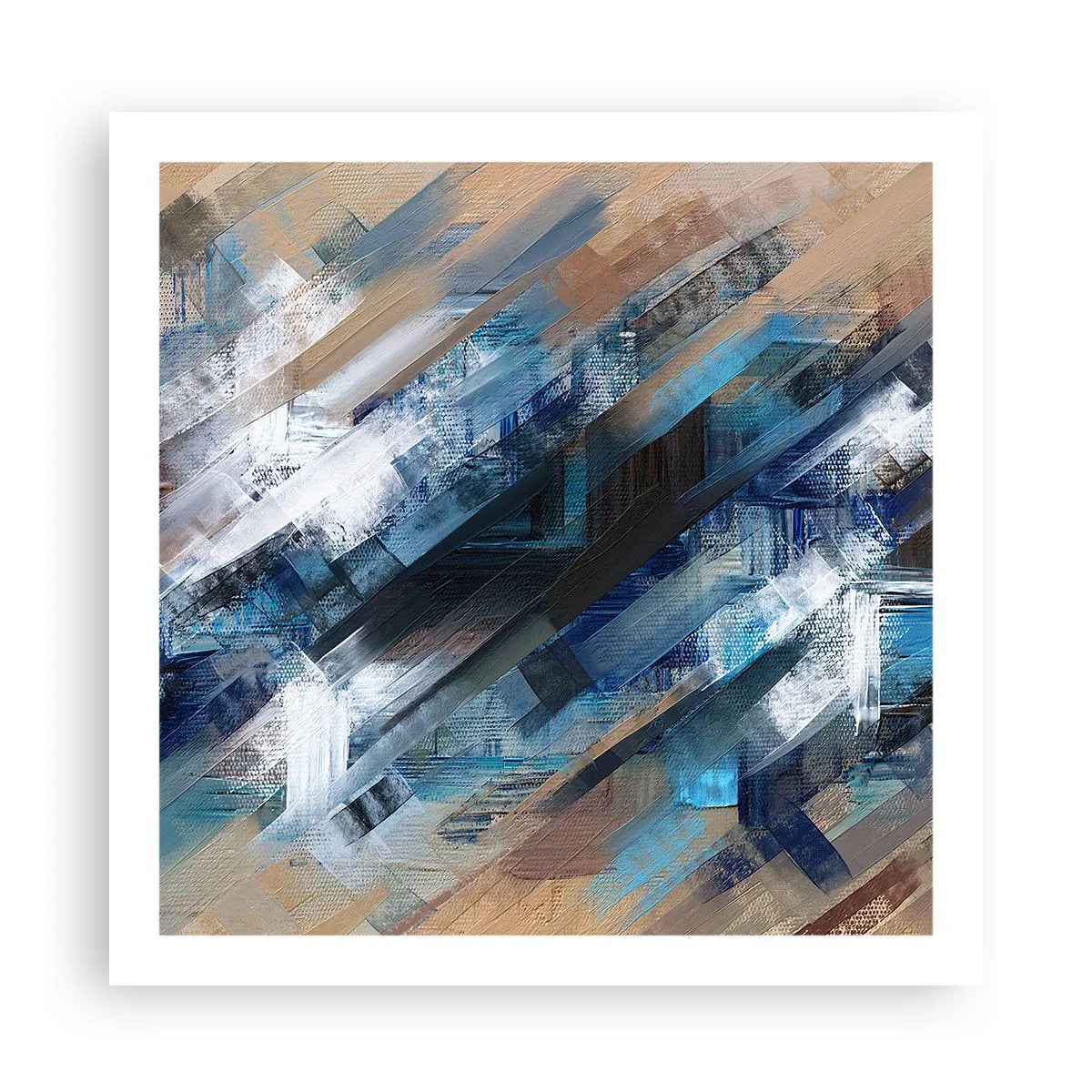 Plagát - Modrá šikmosť - 60x60 cm