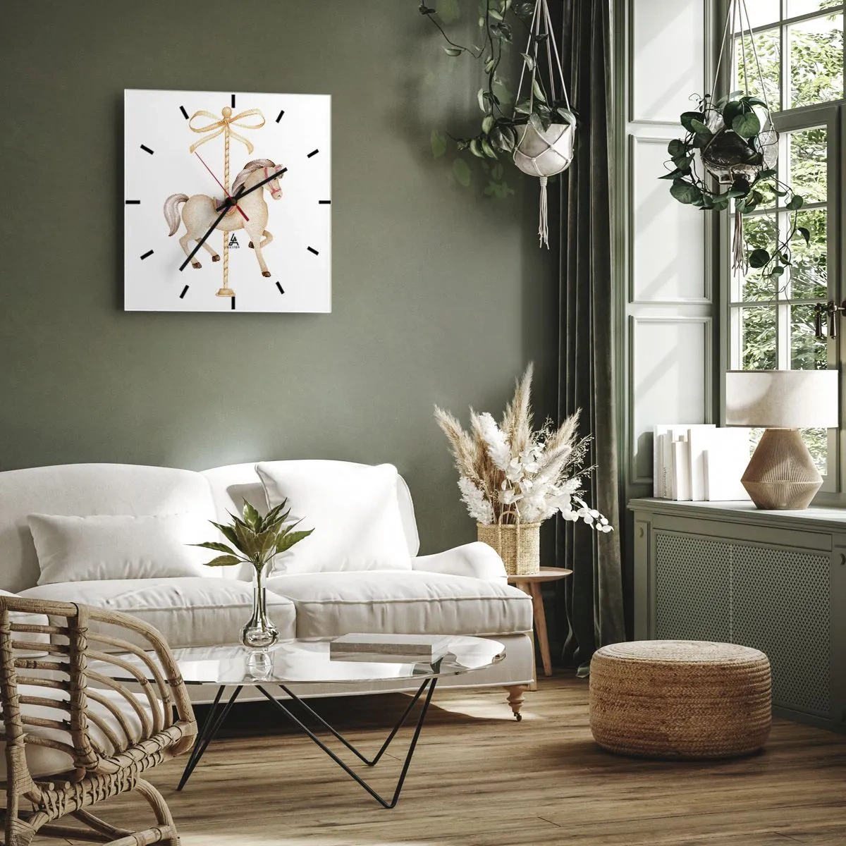 Nástenné hodiny - Elegantným klusom - 30x30 cm