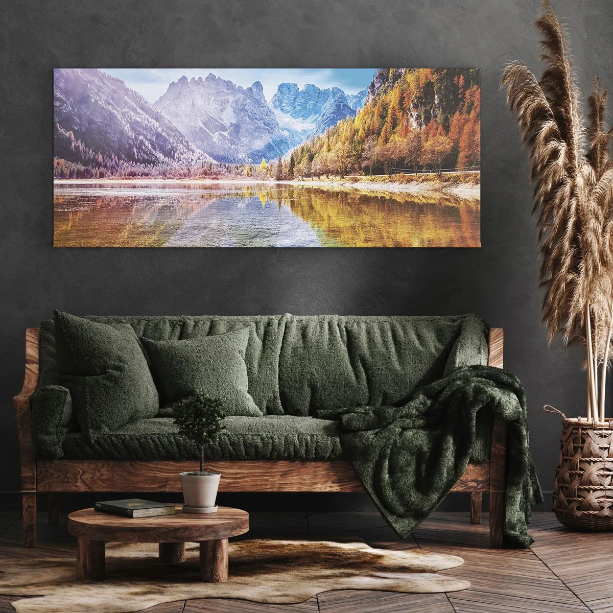 Obraz na plátne - A v horách už je jeseň - 100x40 cm