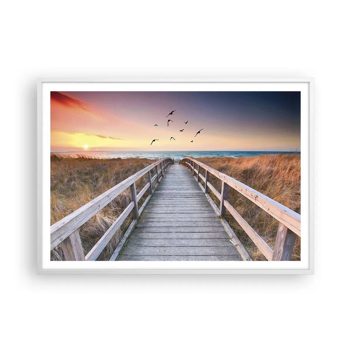 Plagát v bielom ráme - Priestor pre vzostupy - 100x70 cm