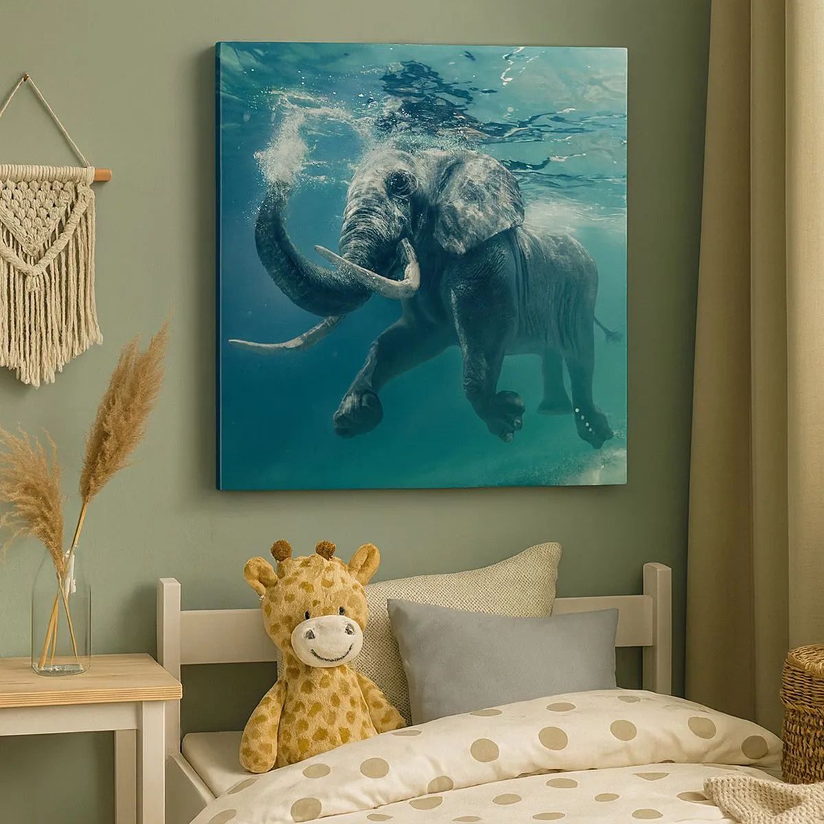 Obraz na plátne - Všetci radi plávajú - 30x30 cm