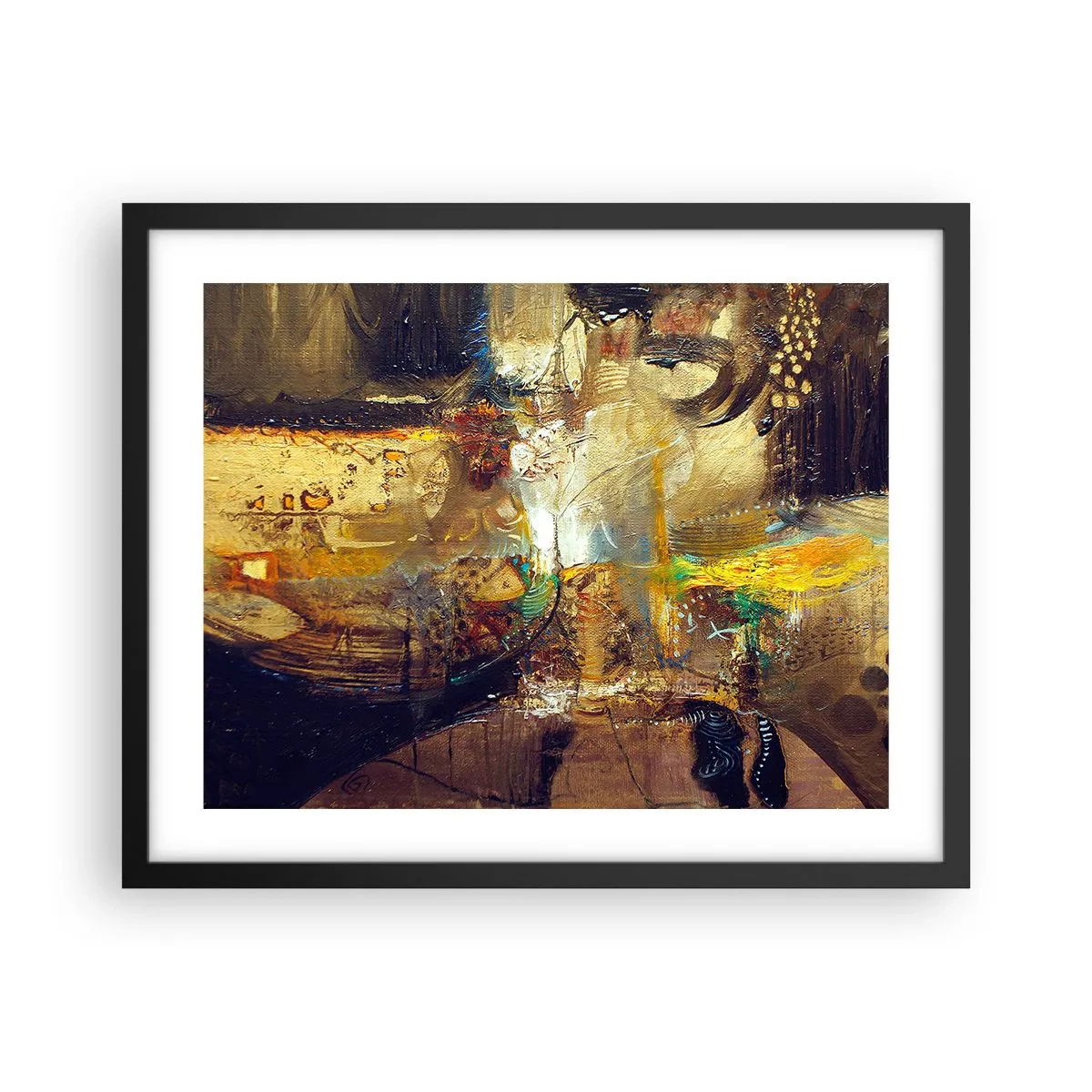 Plagát v čiernom ráme - Zima, teplejšie, horúco - 50x40 cm