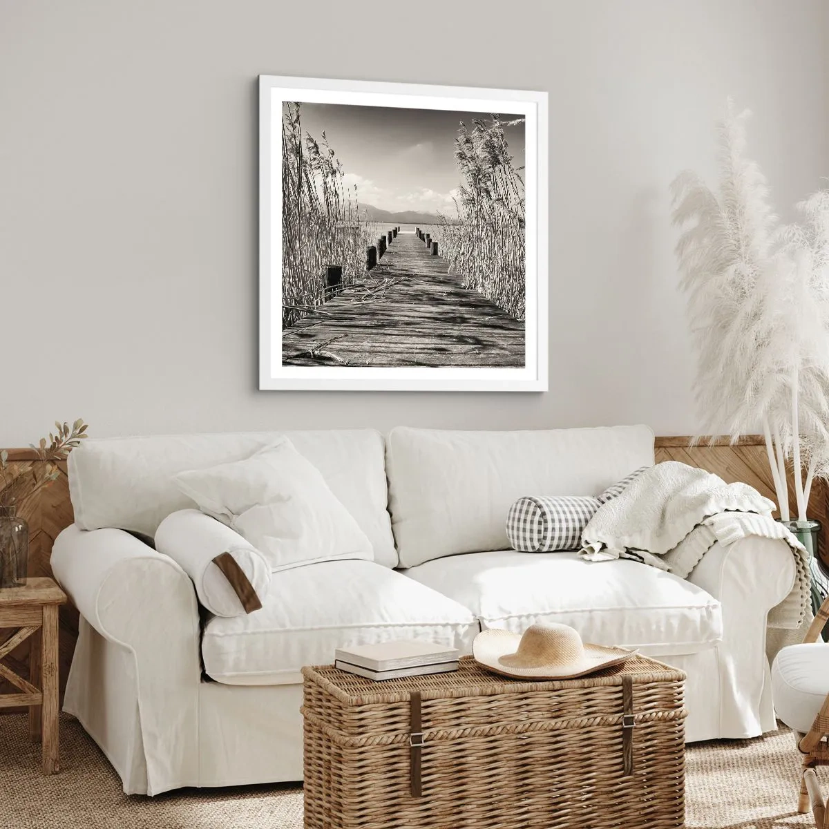 Plagát v bielom ráme - V ústraní tráv - 40x40 cm