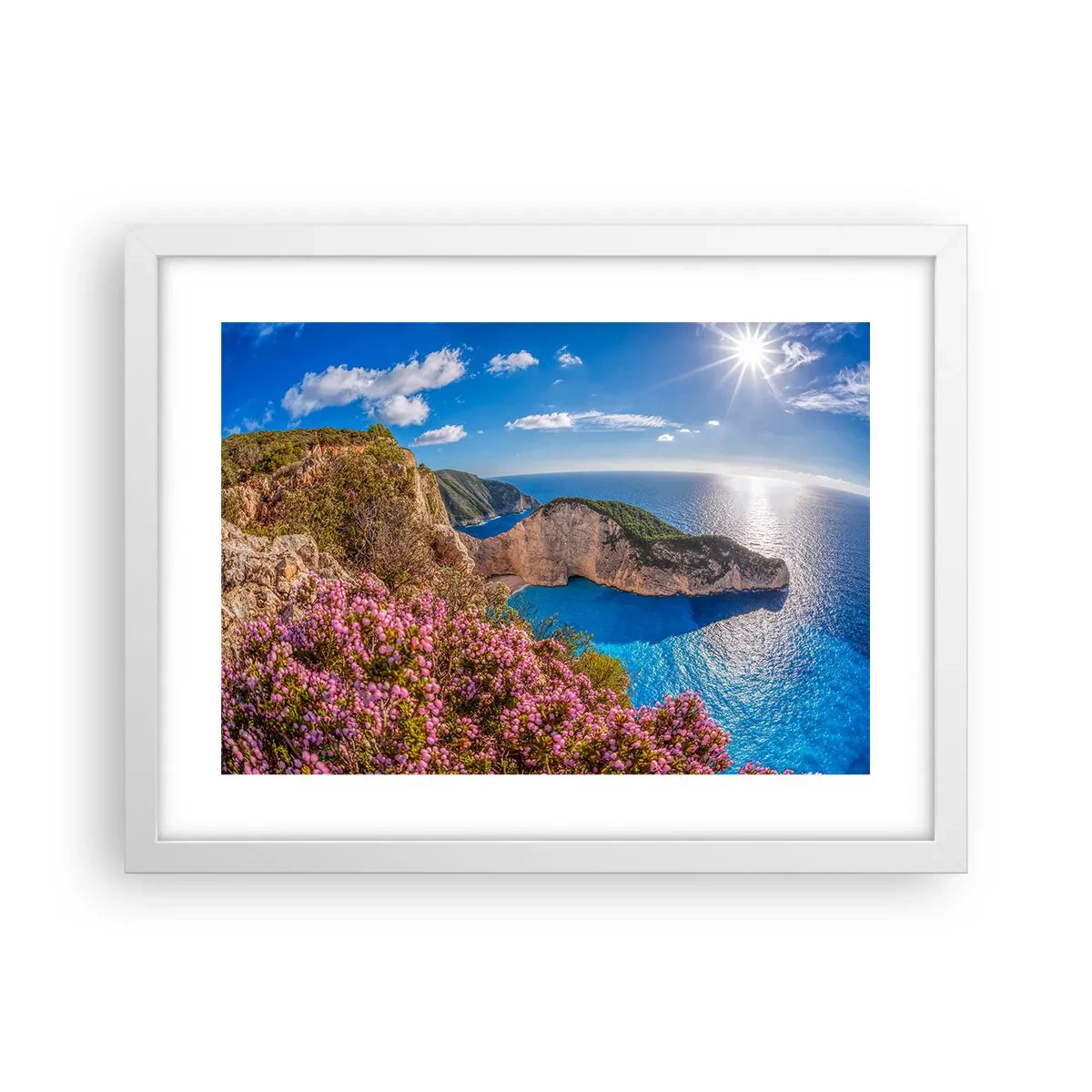 Plagát v bielom ráme - Moje veľké grécke prázdniny - 40x30 cm