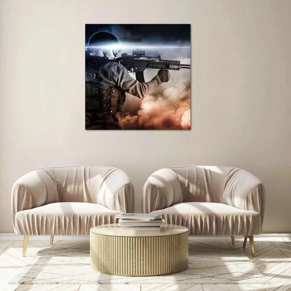 Obraz na skle - Proste hrdina - 70x70 cm