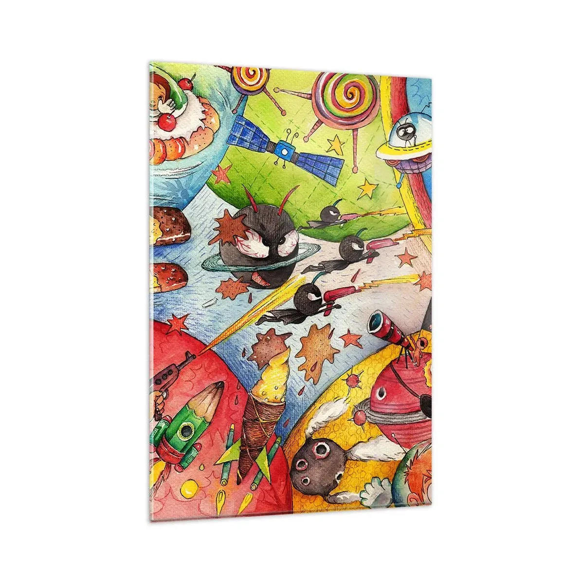 Obraz na skle - Veľké vesmírne dobrodružstvo - 80x120 cm