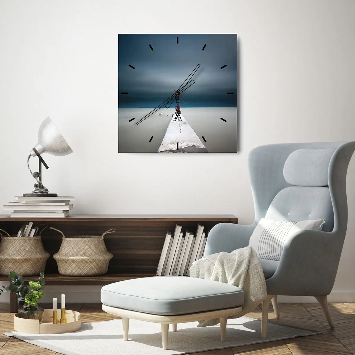 Nástenné hodiny - Stretnúť sa s nekonečnom - 40x40 cm