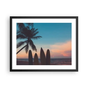 Plagát v čiernom ráme - Zajtra bude tiež zábava - 50x40 cm