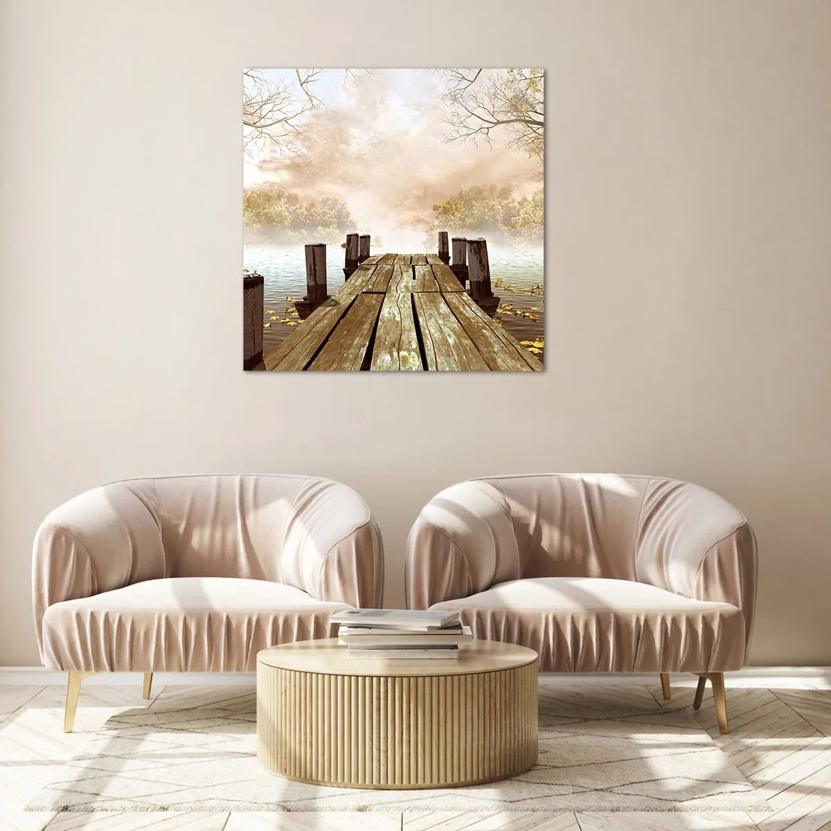 Obraz na skle - Jemný smútok jesene - 70x70 cm