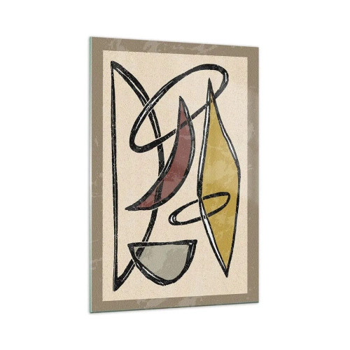 Obraz na skle - Zvisle a vodorovne - 70x100 cm
