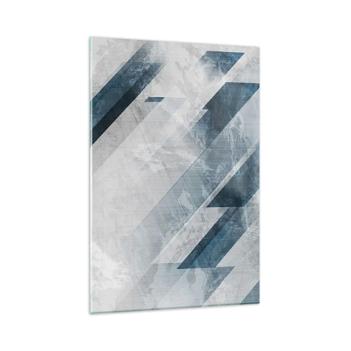 Obraz na skle - Priestorová kompozícia – pohyb šedej - 80x120 cm