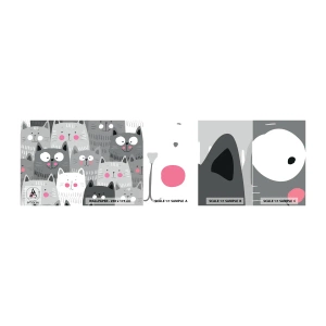 Vzorka samolepiacej fototapety Deluxe Sticker - Mačací svet - Pre deti, Cat, Zvieratá - 100x30 cm