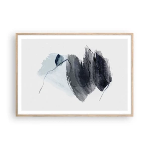 Plagát v ráme zo svetlého duba - Intenzita a pohyb - 100x70 cm