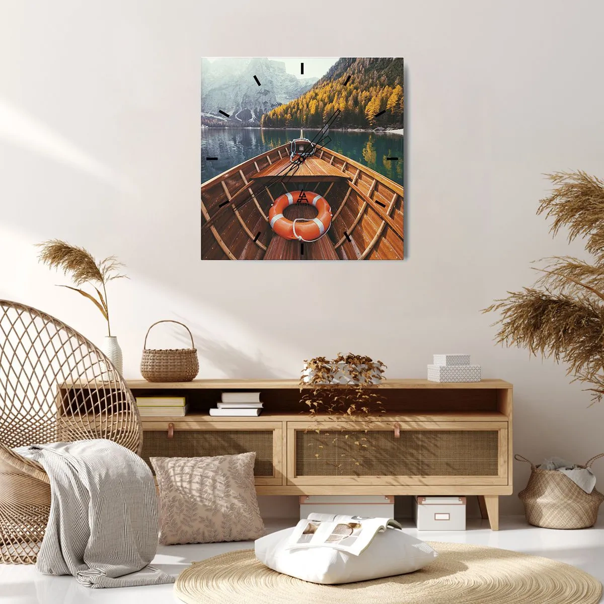 Nástenné hodiny - Horská túra - 40x40 cm