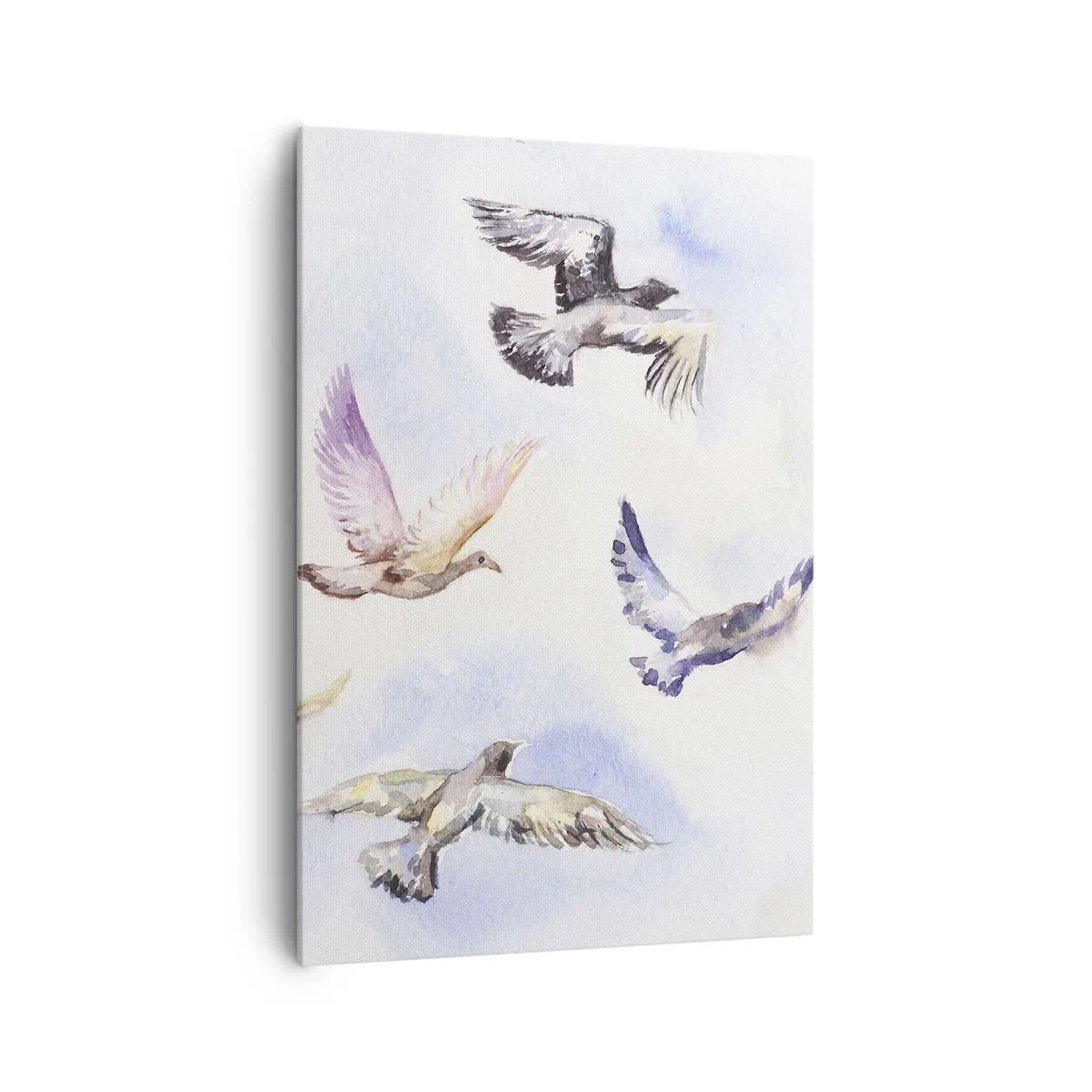 Obraz na plátne - Sloboda v šedej a modrej - 70x100 cm