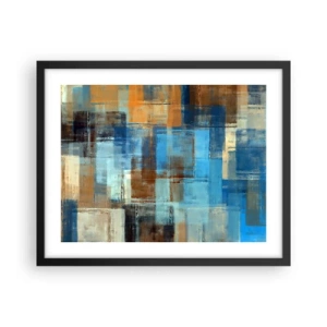 Plagát v čiernom ráme - Cez modrý závoj - 50x40 cm