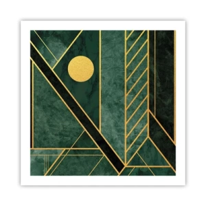 Plagát - Dynamika zlata a lazuritu - 60x60 cm