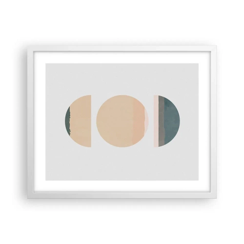 Plagát v bielom ráme - Kruh za kruhom - 50x40 cm