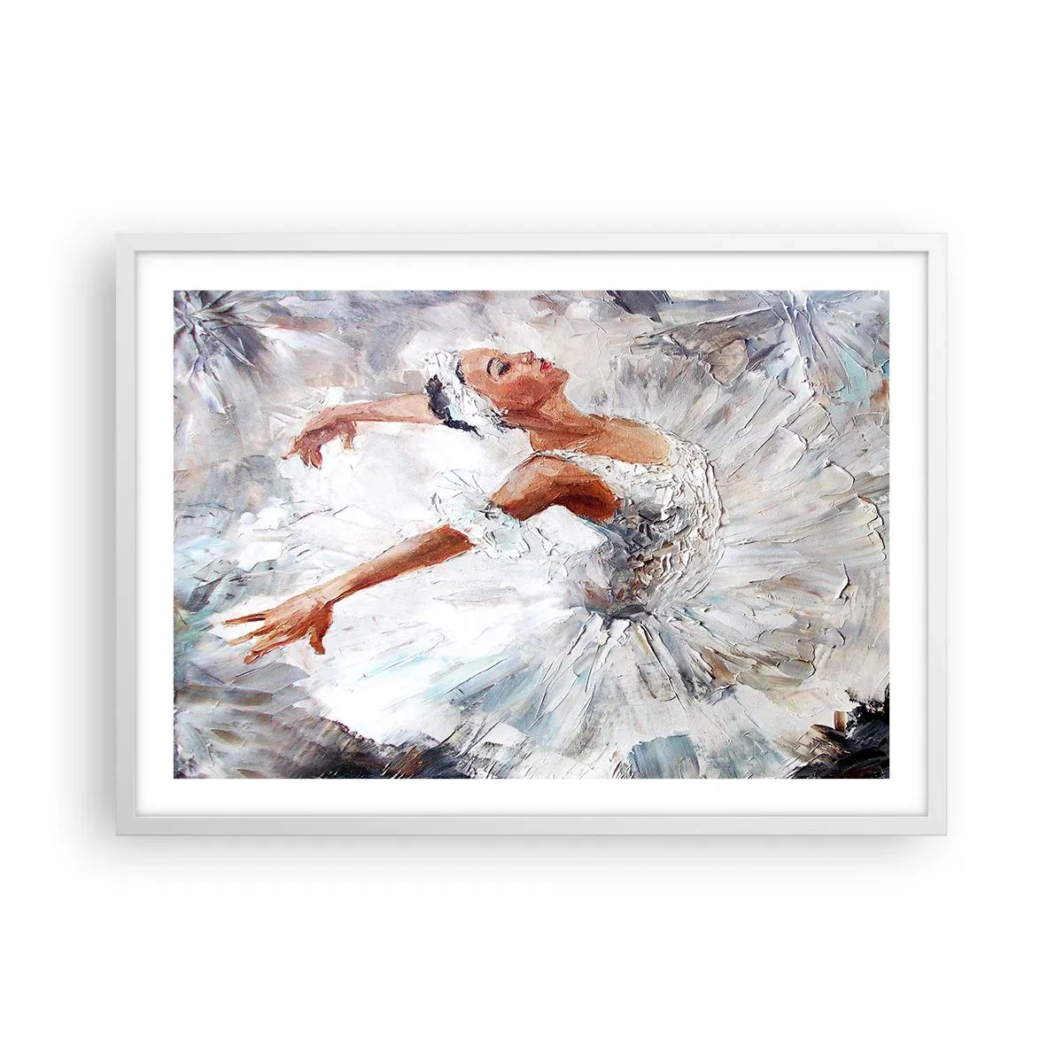 Plagát v bielom ráme - Jemná a ľahká ako tyl - 70x50 cm