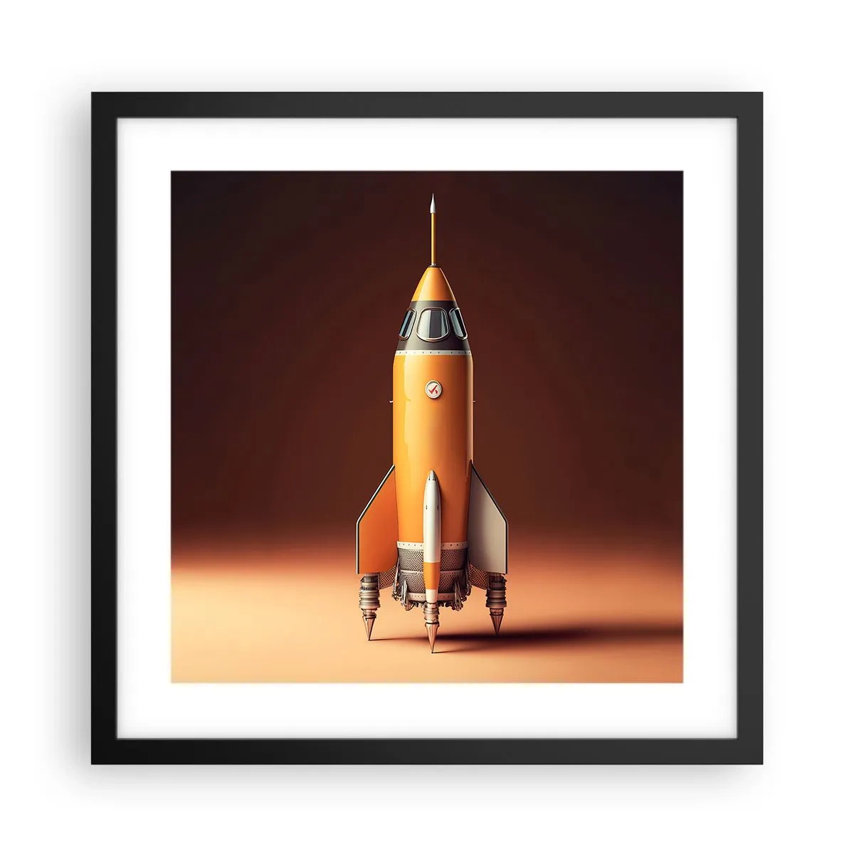 Plagát v čiernom ráme - Začína to snom - 40x40 cm