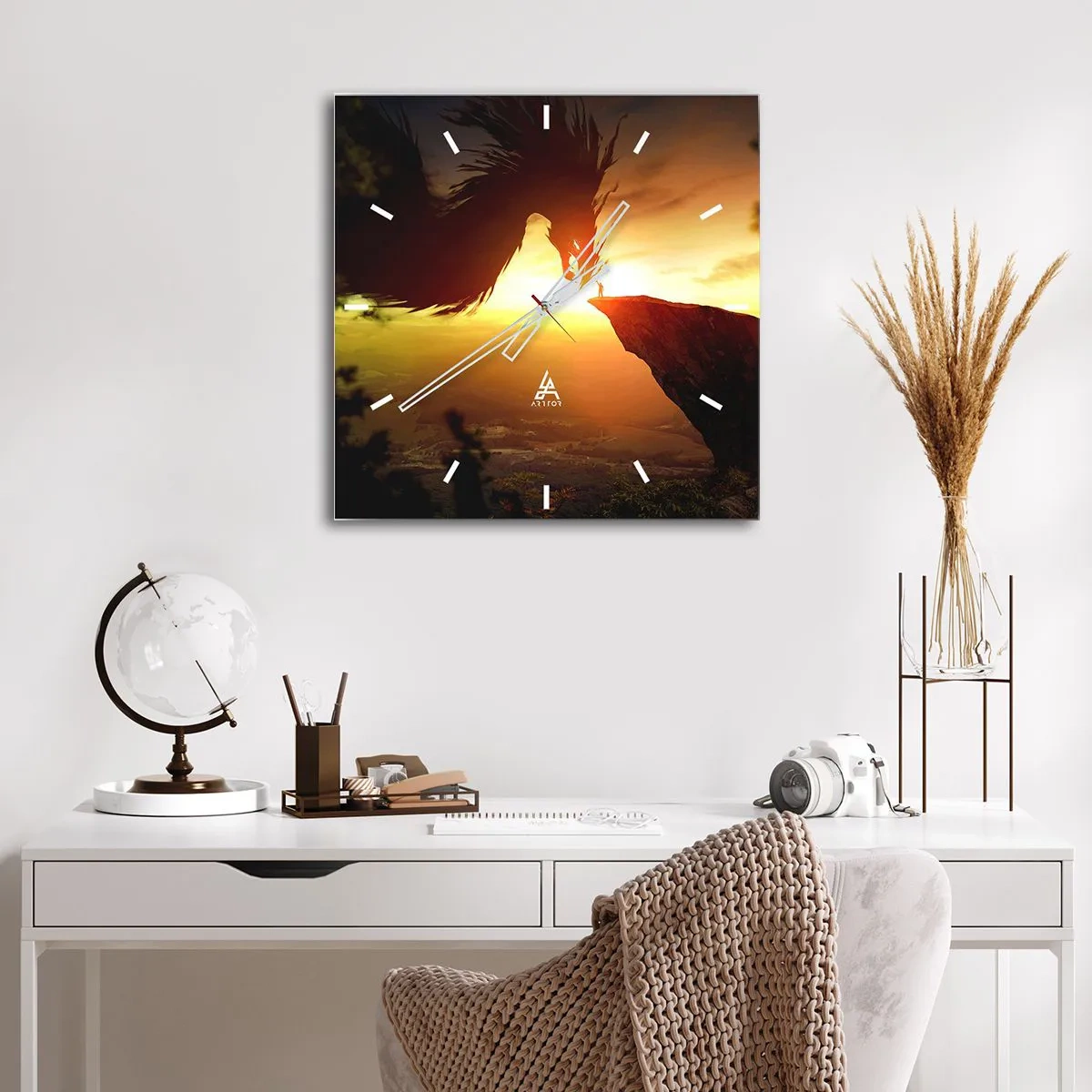 Nástenné hodiny - Premožiteľ draka - 30x30 cm