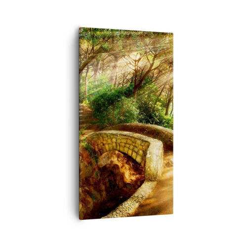 Obraz na plátne - Priamo z mostíka v rozprávkovom lese - 55x100 cm