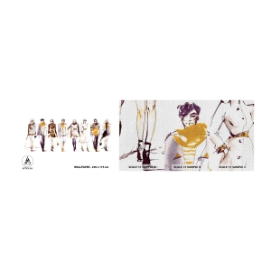 Vzorka fototapety Premium Canvas - Nevynútená a voľná elegancia - Žena, Model, Móda - 100x30 cm