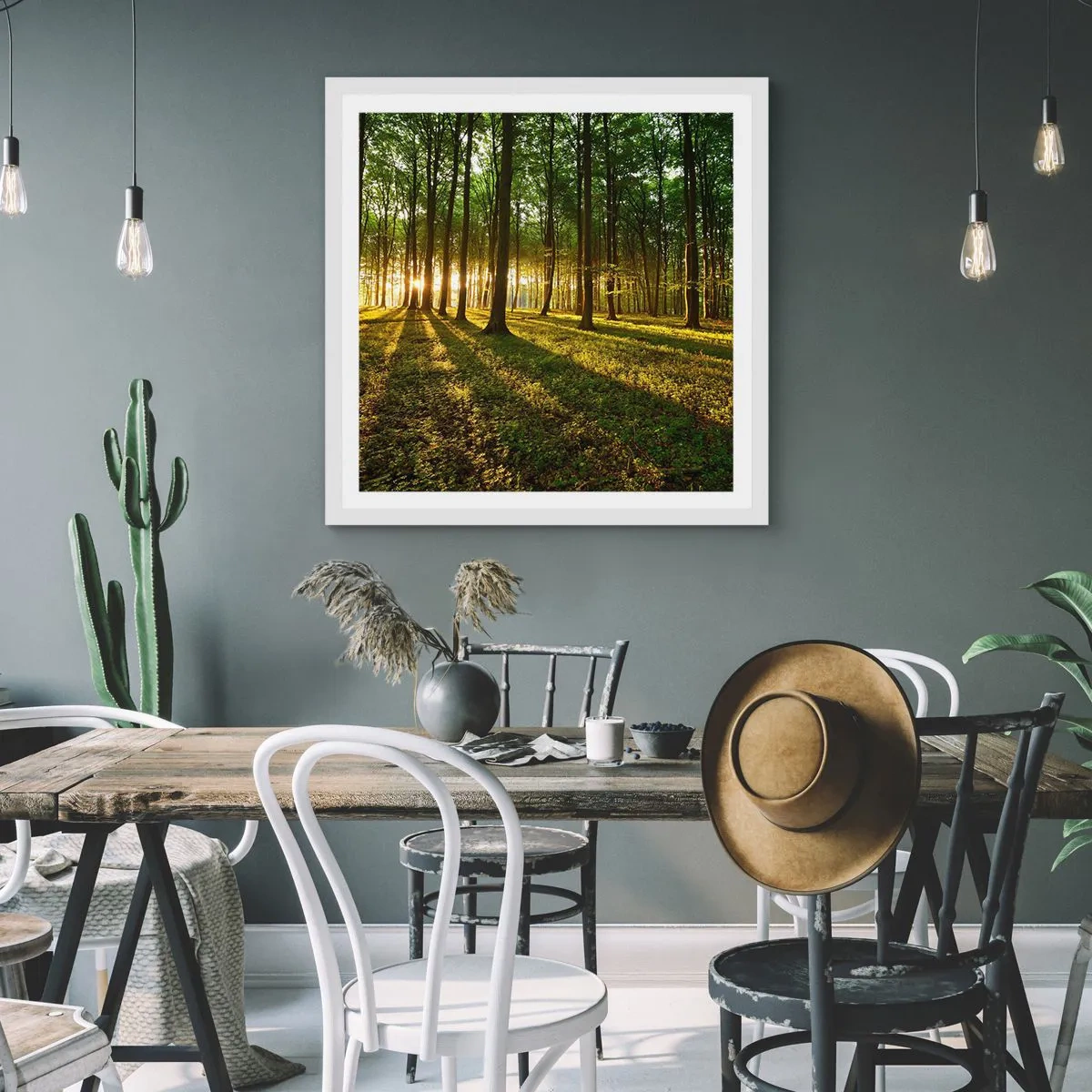 Plagát v bielom ráme - Fotografie všetkých jarí - 60x60 cm