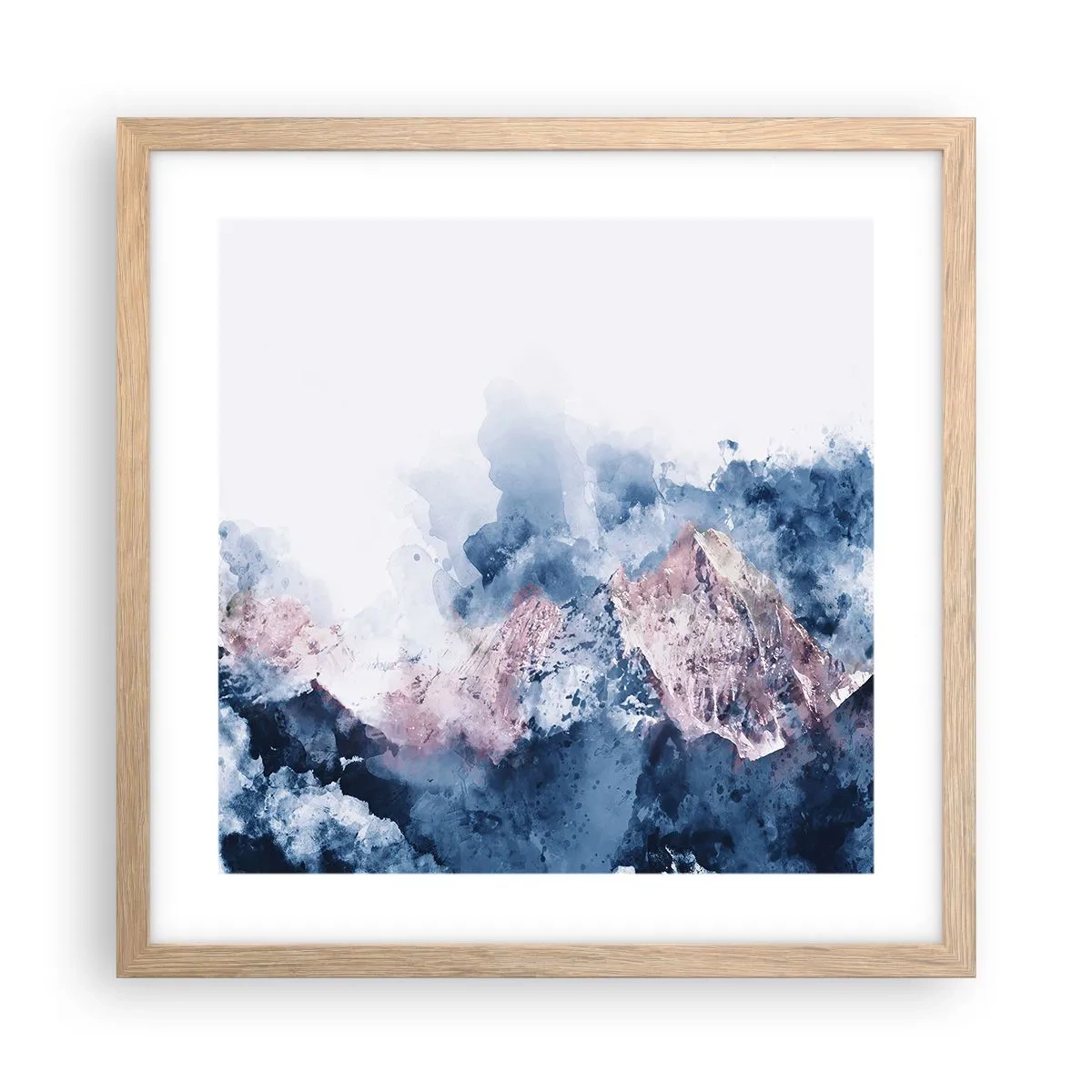 Plagát v ráme zo svetlého duba - To sú vrcholy! - 40x40 cm