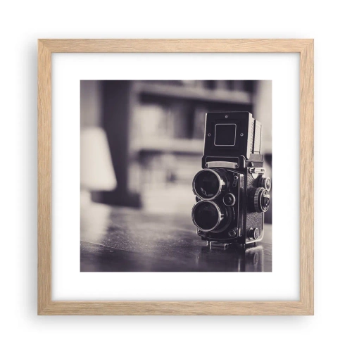 Plagát v ráme zo svetlého duba - Kúzlo starej fotografie - 30x30 cm