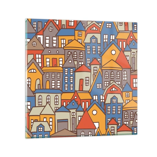 Obraz na skle - Za domom dom - 30x30 cm