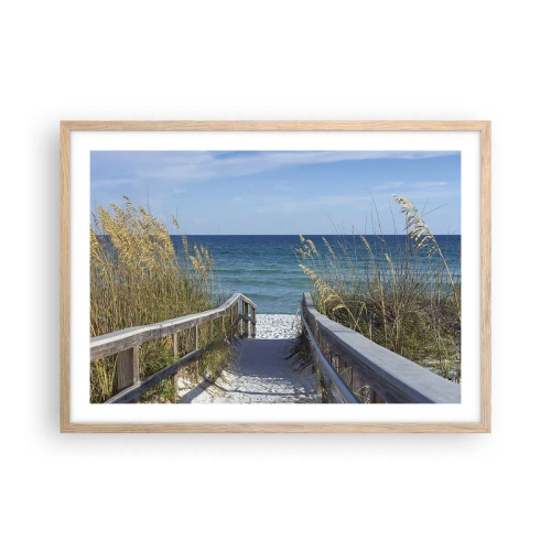 Plagát v ráme zo svetlého duba - Na slnku, vo vetre - 70x50 cm