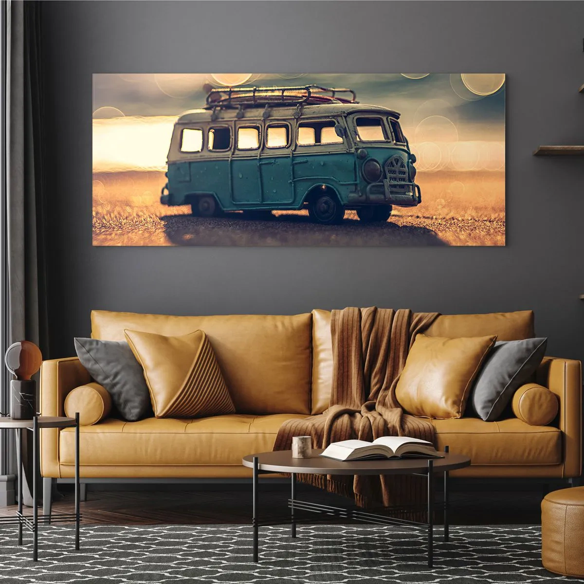 Obraz na skle - Koniec bôžikov: peňazí a práce - 100x40 cm