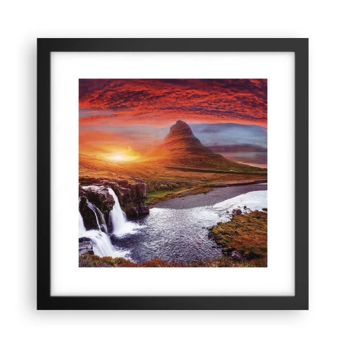 Plagát v čiernom ráme - Pohľad na Stredozem - 30x30 cm