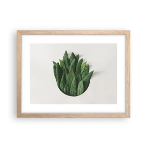 Plagát v ráme zo svetlého duba - Neukojiteľná zvedavosť - 40x30 cm