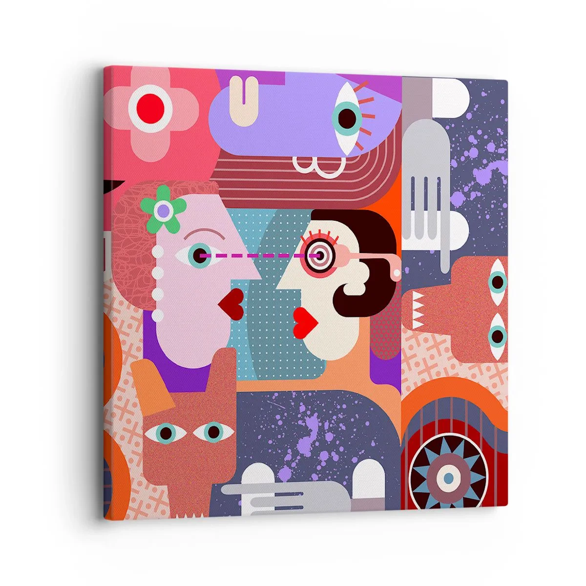 Obraz na plátne - Tvárou v tvár - 30x30 cm