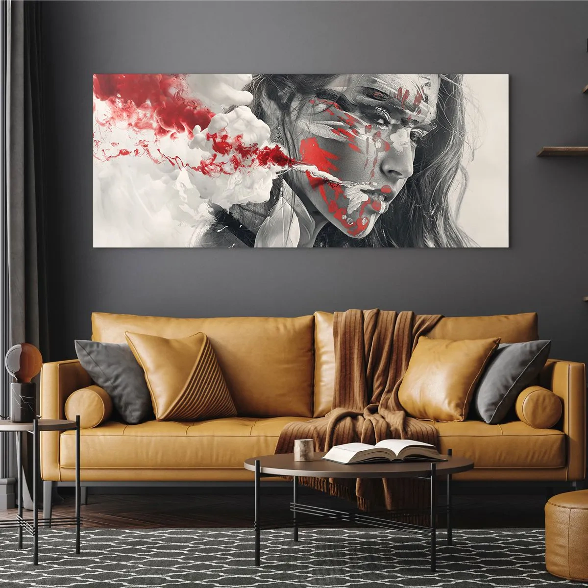 Obraz na skle - V škárach absurdity - 100x40 cm