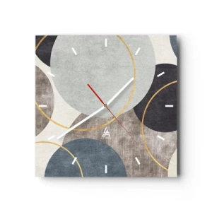 Nástenné hodiny - Kruh za kruhom - 30x30 cm