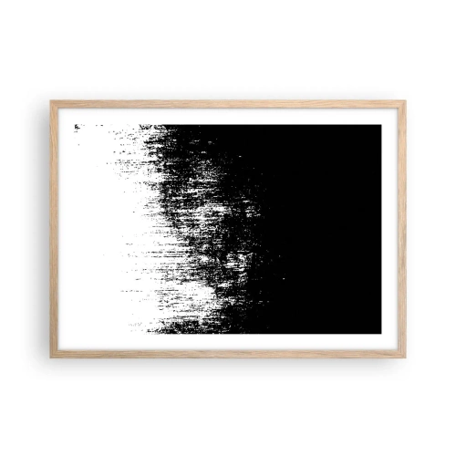 Plagát v ráme zo svetlého duba - Víťazom sa stáva... - 70x50 cm